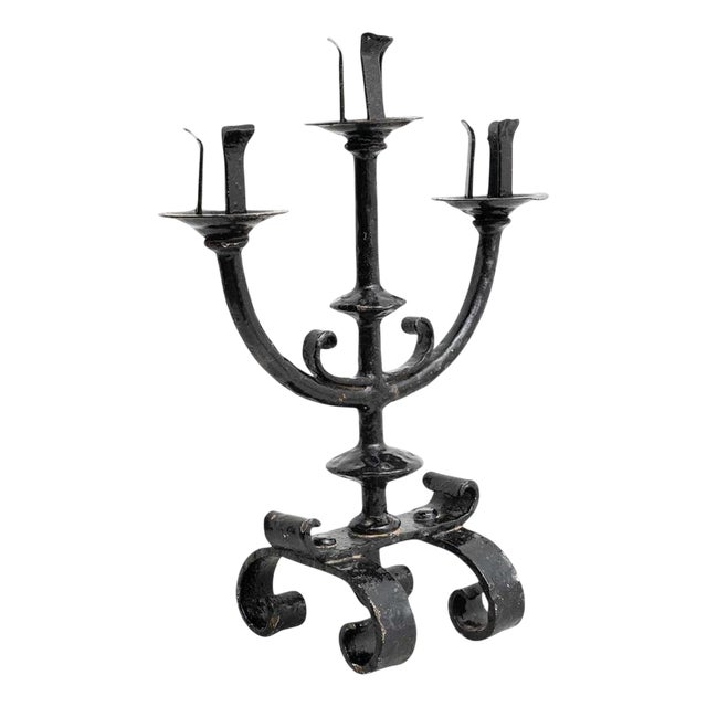 Early 20th Century Metal Candleholder For Sale