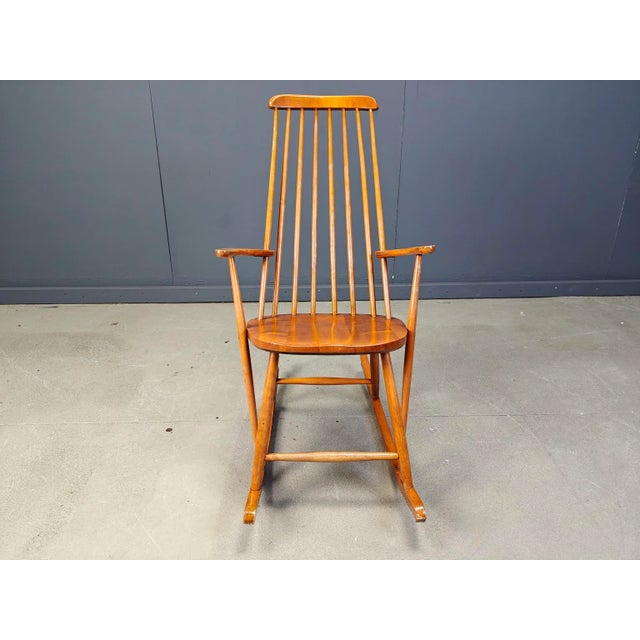 Mid-Century Spindle Rocking Chair, 1960s For Sale - Image 10 of 12