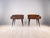 Pair of Italian bedside tables dating from the 1950s, characterized by refined construction and a particularly well-...