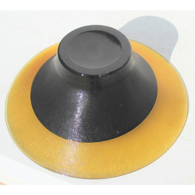 Gold Sparkle and Black Art Glass Center Piece For Sale - Image 4 of 6