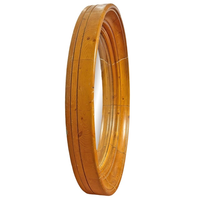 Rather Large Round Framed Mirror For Sale - Image 4 of 12