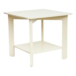 Mid-Century Modern Bauhaus Style White Lacquered Coffee Table, 1960s For Sale
