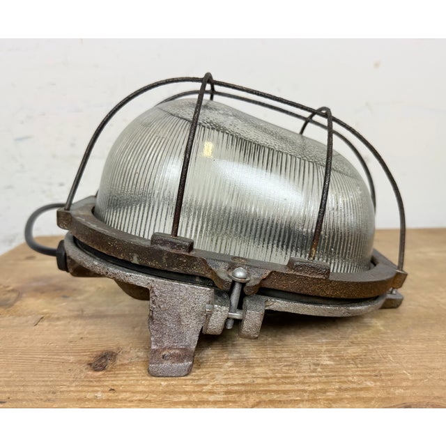 Vintage Industrial Cast Iron Wall Light, 1960s For Sale - Image 10 of 17