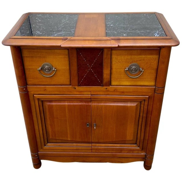Small Antique Cherry Wood Entryway Sideboard, 1970s For Sale - Image 10 of 10