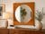 Vintage Mid-Century Modern Blonde Maple Geometric Wall Mirror, 29.5" For Sale - Image 4 of 9