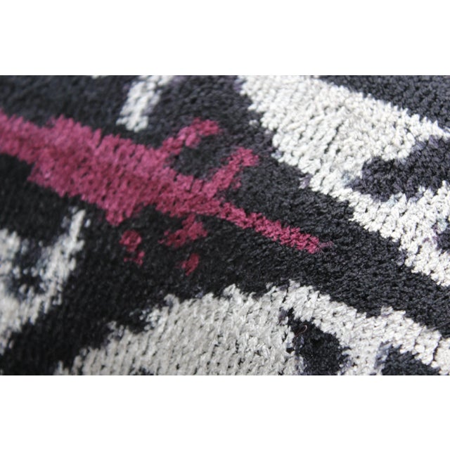 Contemporary Handmade Velvet Ikat Pillow For Sale In Washington DC - Image 6 of 13