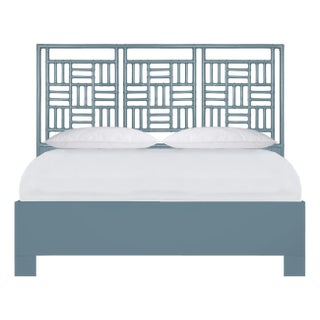 Finn Platform Bed King - Regatta Blue For Sale