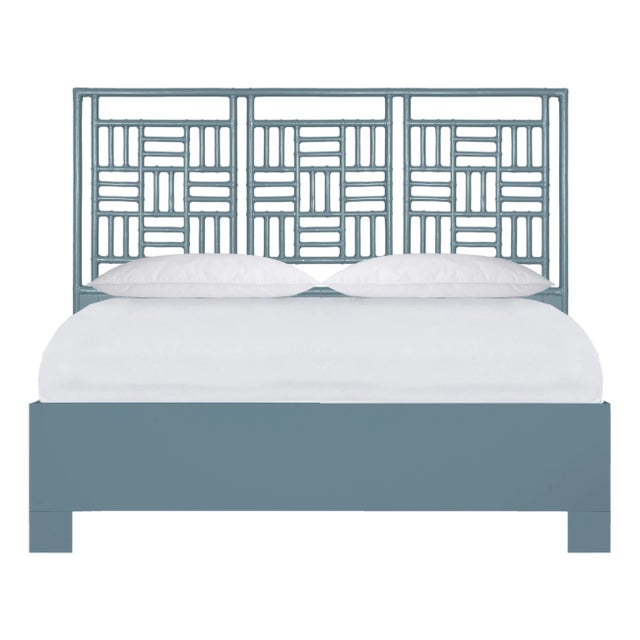 Finn Platform Bed King - Regatta Blue For Sale