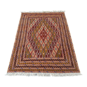 High Quality Gold Mushwani Hand-Woven Kilim Rug - 6'2" X 4'9"