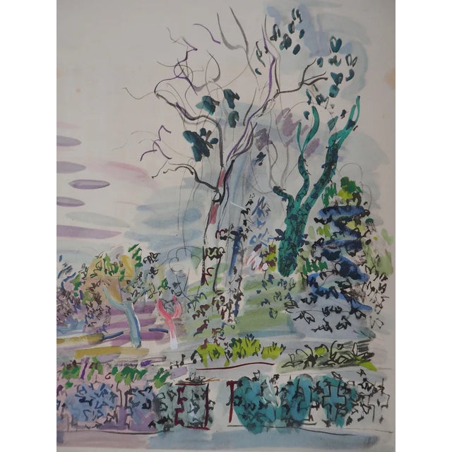 Raoul Dufy, Sun in the Forest, 1953, Original Lithograph For Sale - Image 4 of 7