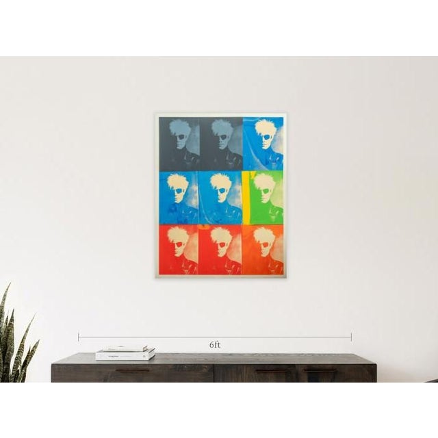 This is a large scale mixed media portrait of Andy Warhol. Dimensions are 48x60 inches. I used acrylic and silkscreen to...