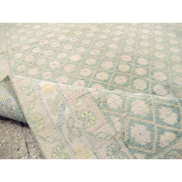 Celadon Galerie Shabab Collection Mid-20th Century Indian Cotton Agra Rug For Sale - Image 8 of 9