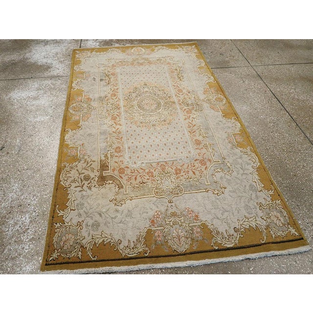 Ivory Galerie Shabab Collection Early 20th Century Turkish Souf Hereke Rug For Sale - Image 8 of 10