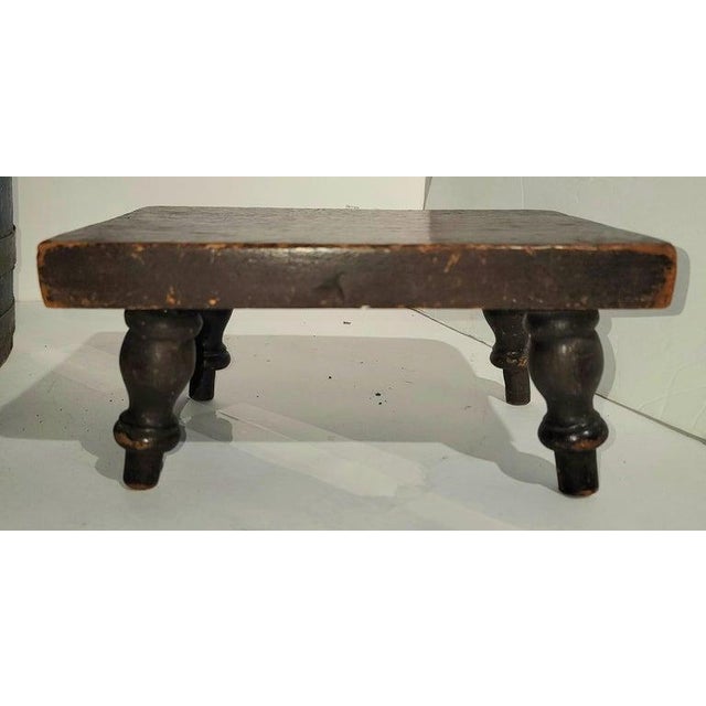 19th Century Early 19thc Small Foot Stool Old Surface For Sale - Image 5 of 5
