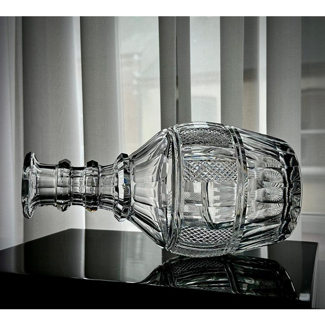 Vintage French Magnum Cut Crystal Decanter with Numbered Stopper, 1950s For Sale - Image 12 of 17