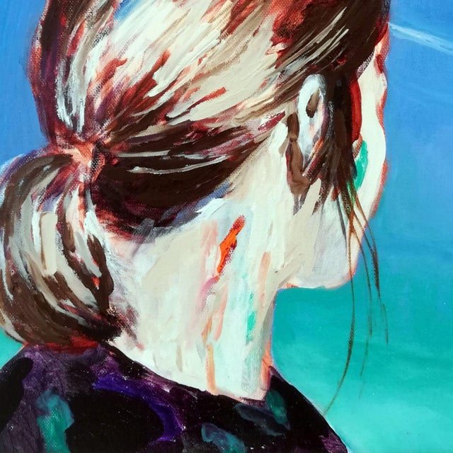 Early 21st Century Hanna Ilczyszyn, Girl`s Back, 2020, Acrylic Painting on Canvas For Sale - Image 5 of 6