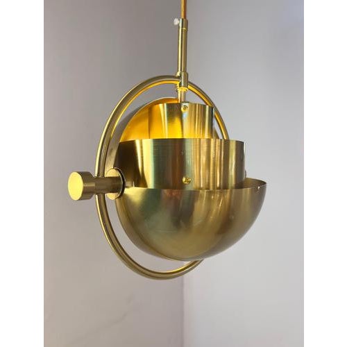 Louis Weisdorf Multi-Lite Brass Pendant Lamp by Louis Weisdorf for Gubi For Sale - Image 4 of 11