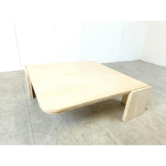 Stone Travertine Coffee Table, Italy, 1970s For Sale - Image 7 of 9