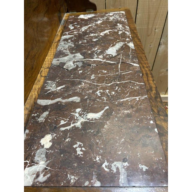 Napoleon III Console Table in Walnut and Veneer For Sale - Image 6 of 11