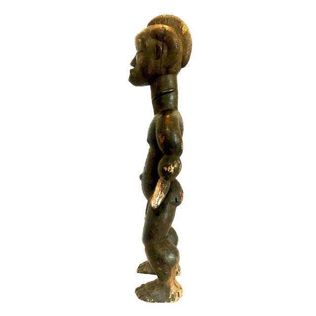 Central African Carved Wood Ritual Male Figure For Sale - Image 4 of 16