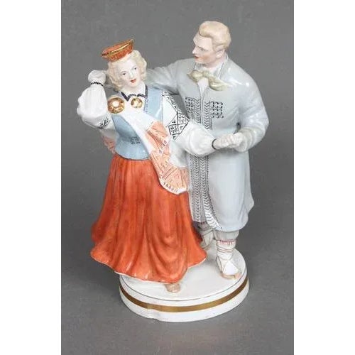 National Son with National Daughter Porcelain Figure For Sale - Image 9 of 9