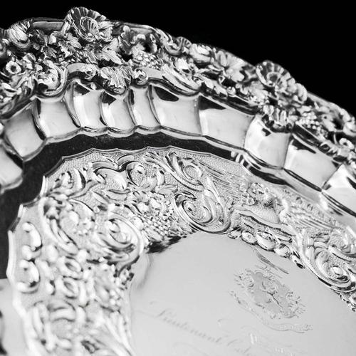 Georgian Sterling Silver Tray with Military Lieutenant Interest by James Fray, 1833 For Sale - Image 15 of 18