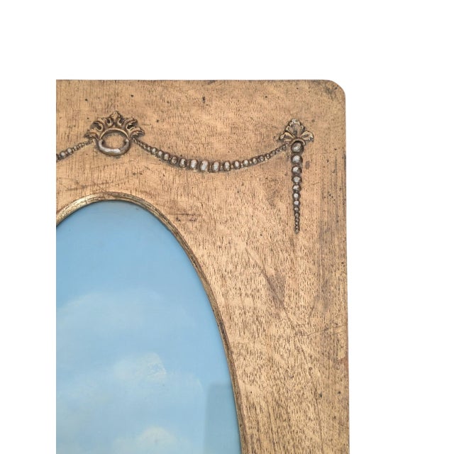 Antique Landscape Painting in Ornate Wood Frame For Sale - Image 4 of 12