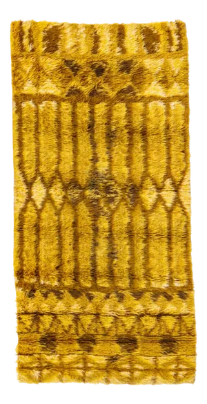 Mid-Century Modern Scandinavian Long Pile Rug, 1960s