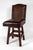 Rustic Cowhide Swivel Stool, Kennedy Ranch Leather Barstool, Western Nailhead Counter Chair For Sale - Image 4 of 7