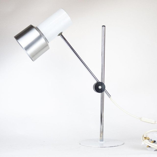 Italian White Aluminium Desk Lamp from Prova, 1960s For Sale - Image 3 of 7