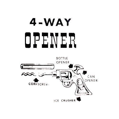 1970s Vintage Brass Revolver Corkscrew & Bottle Opener For Sale - Image 5 of 13