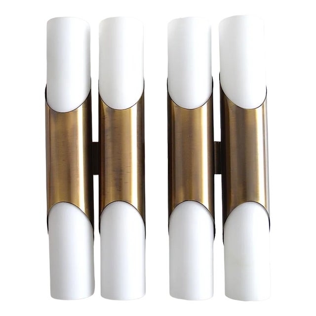 Brass Bronze Wall Lights by Klaus Link for Company Neuhaus, 1970s, Set of 2 For Sale