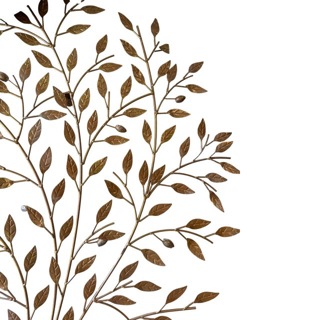 Figurative Vintage Gilded Metal Arquitectural Tree. For Sale - Image 3 of 5