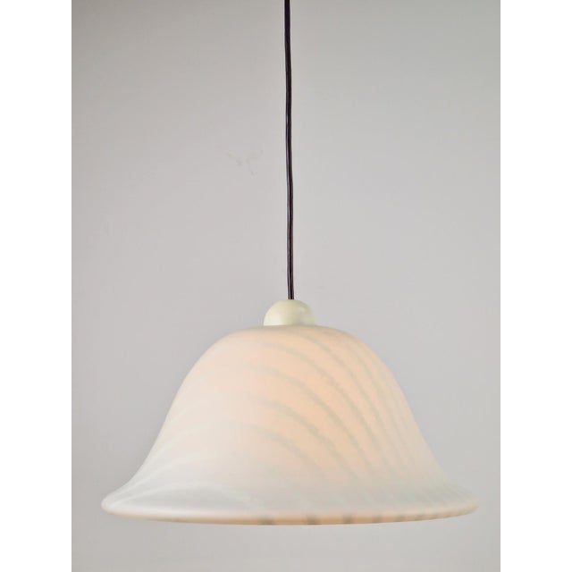 White Vintage Pendant Zebra Lamp from Peill & Putzler, 1960s For Sale - Image 8 of 13