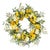 Lemon Floral Wreath 28"D For Sale