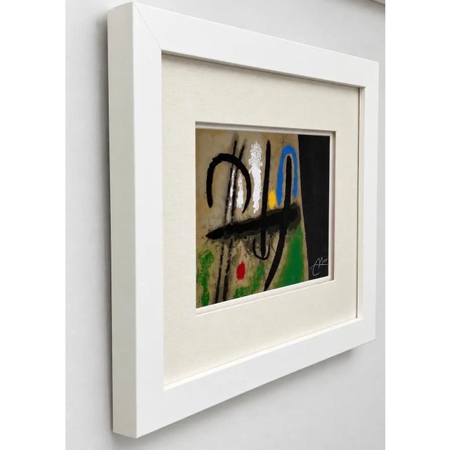 Joan Miro Cartones # 16 " "Oiseau dans un Paysage"" 1965 Original Color Lithograph Hand Signed Mourlot Paris, COA Own a...