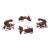 Vintage Indonesian Copper Batik Tjap Stamp Walnut Wood Serving Tray Lobsters and Fishes For Sale