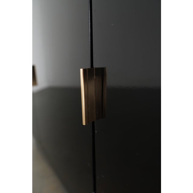 Vintage Milo Baughman Smoked Glass China Cabinet, Attributed For Sale - Image 10 of 10