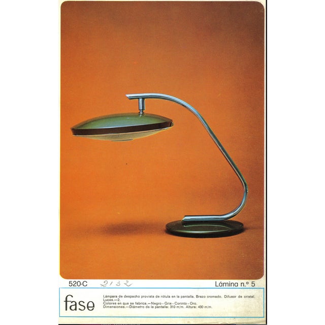 520 Desk Lamp by Luis Pérez De La Oliva for Fase, Spain, 1970s, in Good conditions. Designed 1970 to 1979 This piece has...