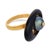 1980s Vintage Tahitian Pearl Diamond Onyx 18k Yellow Gold Ring, Size 9 For Sale - Image 5 of 7