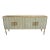 Modern Pale Green Murano Glass Sideboard With Brass Accents For Sale