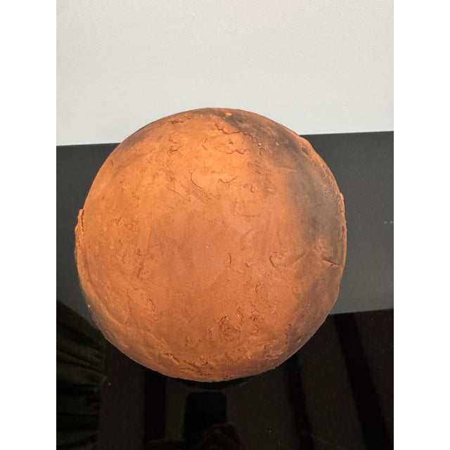 Terra Cotta Pair of Spheres by Artist Yolanda Balague of Spain For Sale - Image 8 of 18