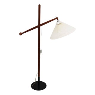 Danish Model 325 Floor Lamp in Teak by Vilhelm Wohlert for Le Klint, 1957 For Sale