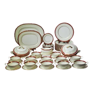 Vintage Aynsley Dunrobin Bone China Complete Set for 12 (56 Pieces) With Extras