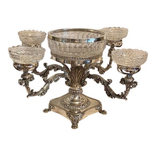 Early 1900's Antique Regency Style Epergne For Sale