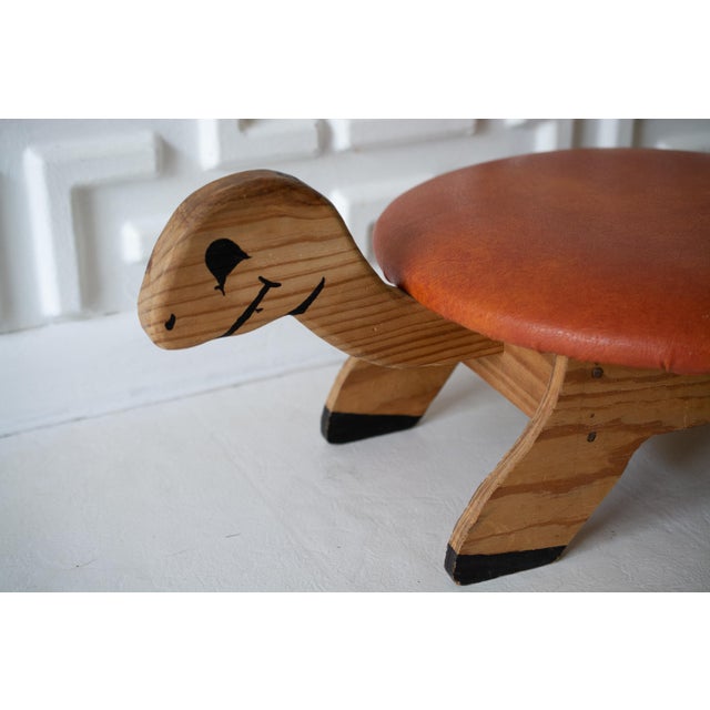 Mid-Century Modern Mid-Century Turtle Footstool For Sale - Image 3 of 7