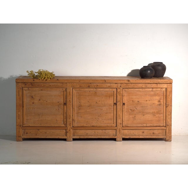 Wooden Sideboard with Three Doors, 1920s For Sale - Image 11 of 13