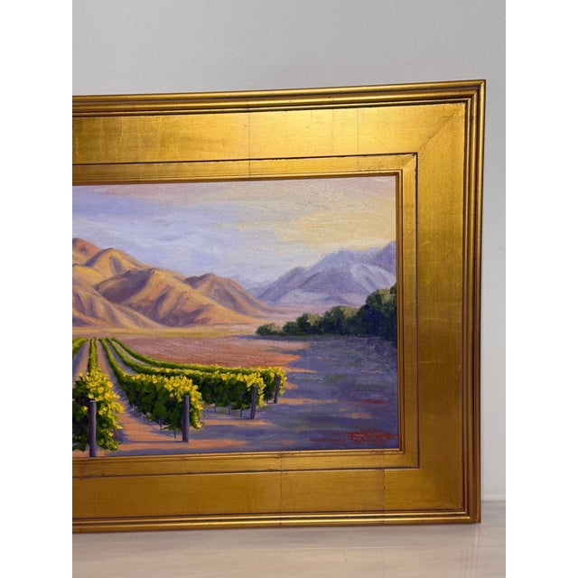 Olive Laurel Sherrie Signed Rancho Sisquoc Flood Family Vineyard Memories of Foxen of Canyon California Oil Painting 2005 Framed Santa Barbara County For Sale - Image 8 of 18