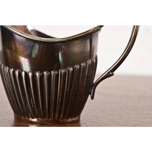 Silver Tiffany & Co. Style Art Deco Silverplate Creamer For Sale - Image 8 of 14