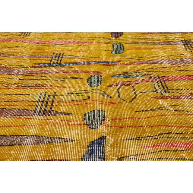 Mid 20th Century Zeki Muren Vintage Turkish Sivas Rug, 07'04 X 10'06 For Sale - Image 5 of 10